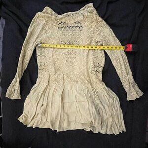 Long sleeve keyhole mini dress - Women's L - Free People
